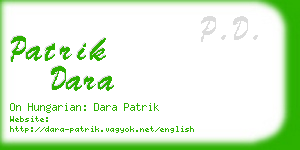 patrik dara business card